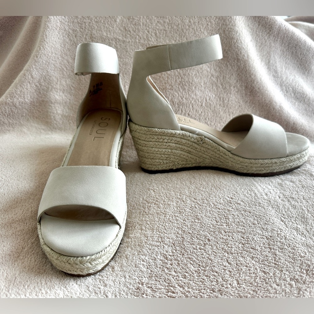 Soul by Naturalizer Cream Wedge Sandals with Platform Sole